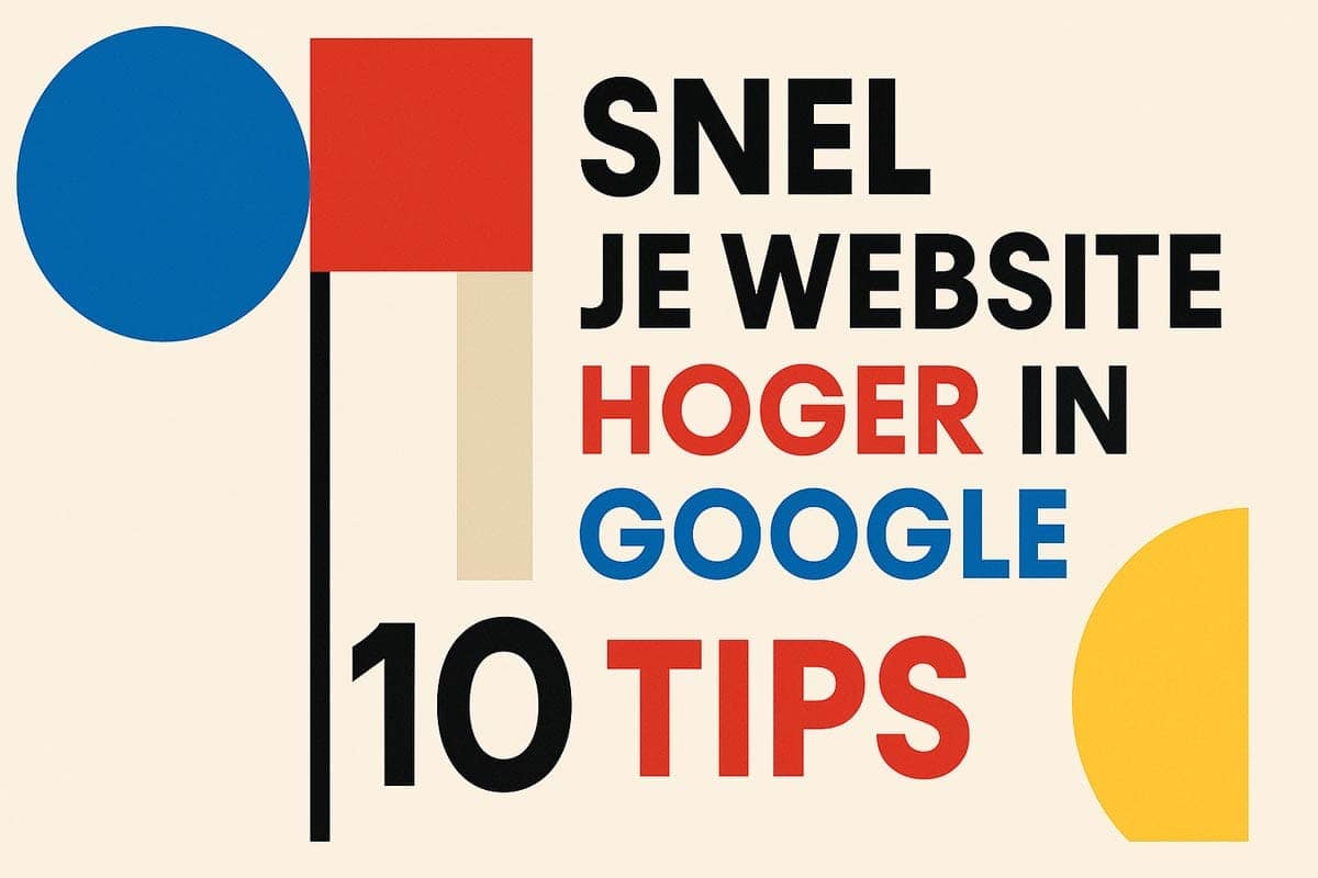 Snel je website hoger in Google: 10 tips